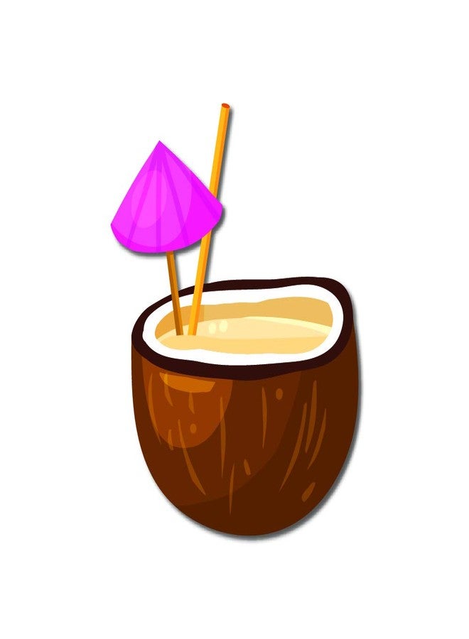 Bhai Please Coconut Brown Wooden Fridge Magnet (Pack of 1) Food and Drink Gift and Decoration - Image 1